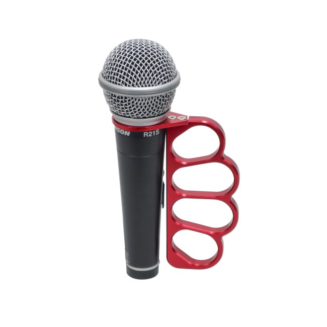GRIPMATE Hand-Gripped Microphone Holder for Enhanced Performance RED