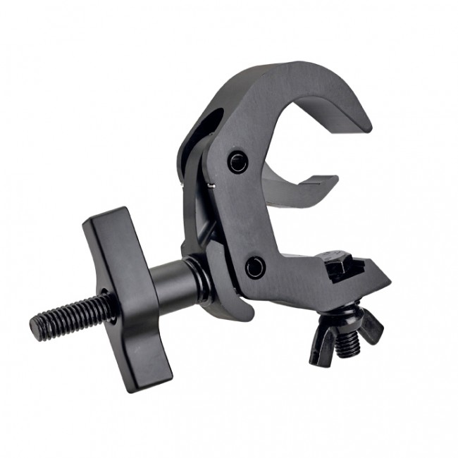 Aluminum Self-Locking M10 Clamp with Big Wing Knob for 2 Truss Tube Capacity 330 lbs. Black Finish