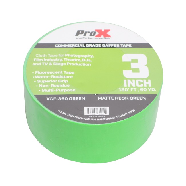 3 Inch 180FT 60YD Green Commercial Grade Gaffer Tape Pros Choice Non-Residue