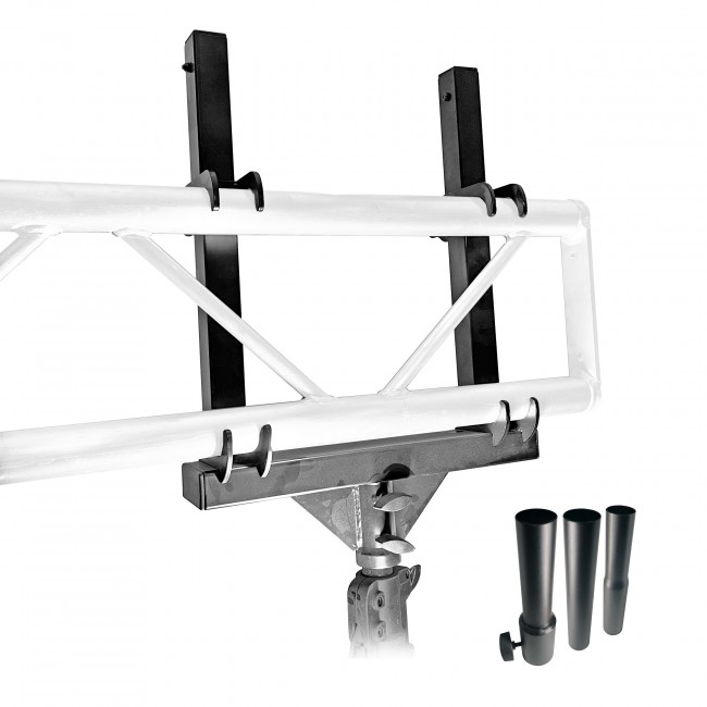F32 I-Beam Truss Mount Bracket for Crank Stands with Universal 35mm to 40mm Pole Adapters