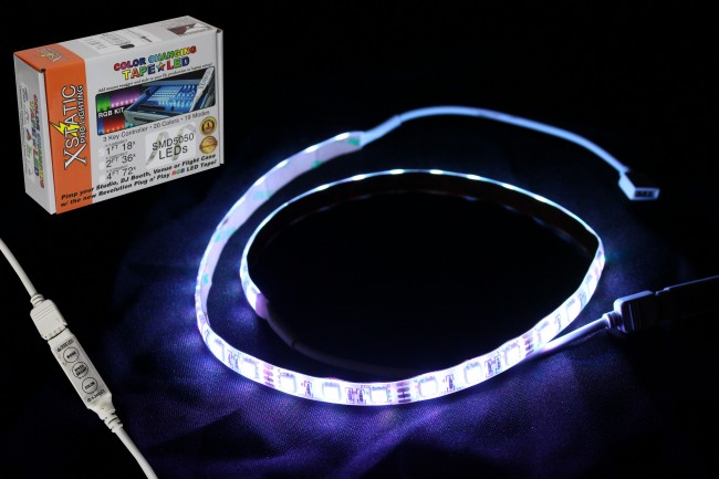 24 RGB LED Strip Kit W/Remote Control & Power Supply