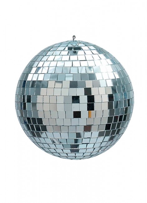 4 inch Mirror Disco Ball Bright Silver Reflective Indoor DJ Sphere with Hanging Ring for Lighting