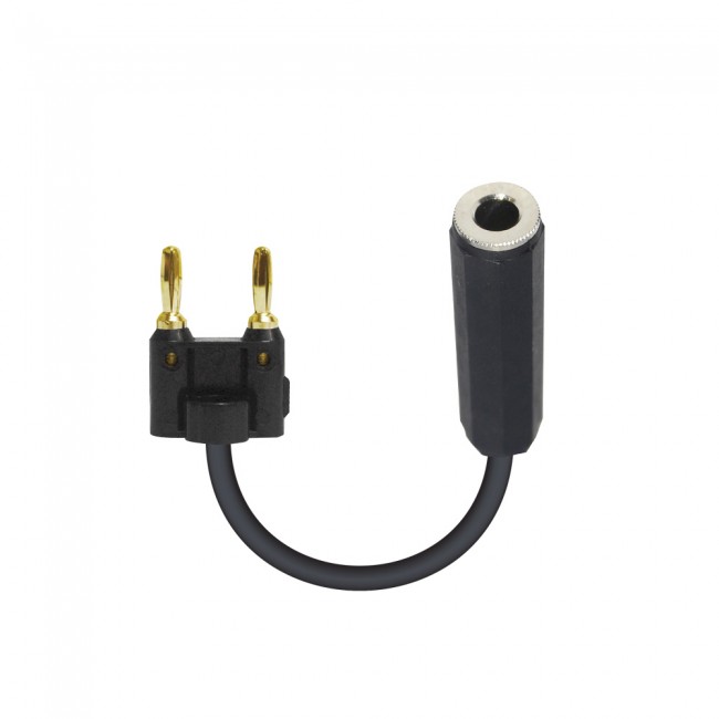 6 Adapter Banana Black to 1/4 TS-F High Performance Speaker Cable