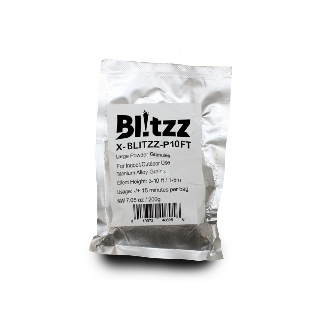 Blitzz Large Powder Cold Spark Effect Granules for Indoor or Outdoor Use Titanium Alloy Grains Effect Height: 3-10ft 1-3m