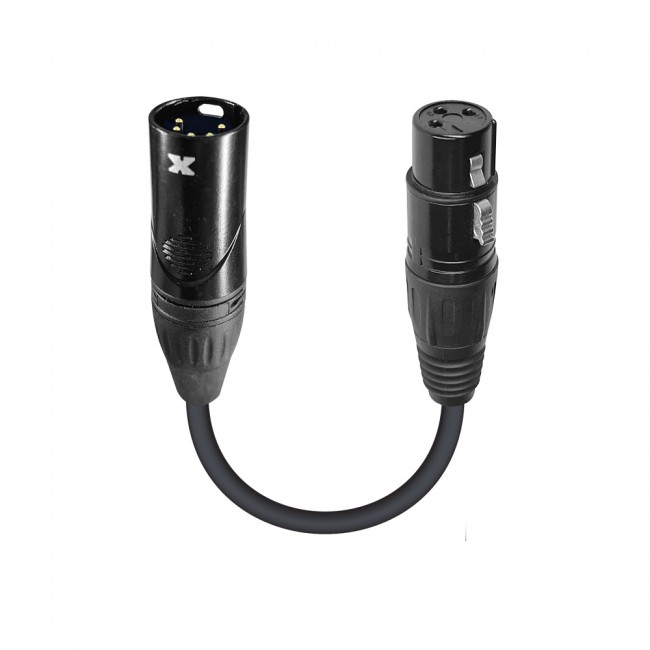 6 Male XLR-5 to Female XLR-3 DMX Cable Adapter