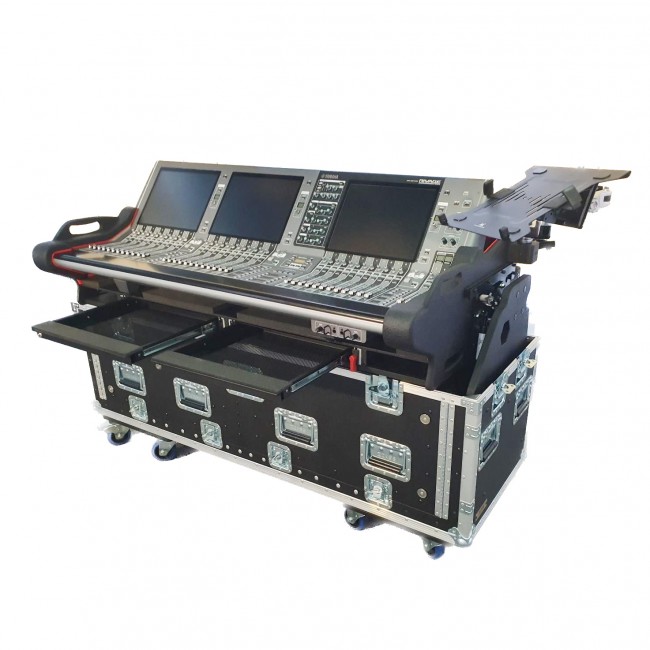 Flip-Ready Easy Detachable Retracting Case With 2U for Yamaha PM5 RIVAGE Console by ZCase Custom Order