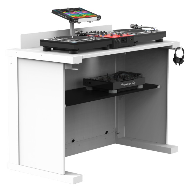 WHITE B3 Quick Folding DJ Controller Turntable CD-J Facade Table Workstation by Humpter