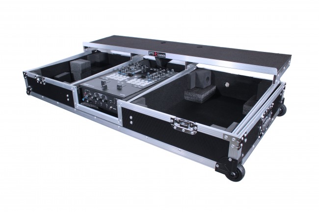 Flight Coffin Case For Rane 72 Mixer and 2 Turntables in Battle Mode W-Laptop Shelf
