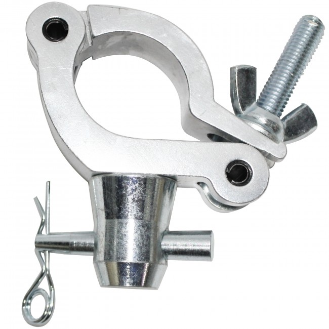Aluminum Side Entry Pro M10 Truss Clamp with Half Conical for 2 Truss Tube Capacity 661 lbs.