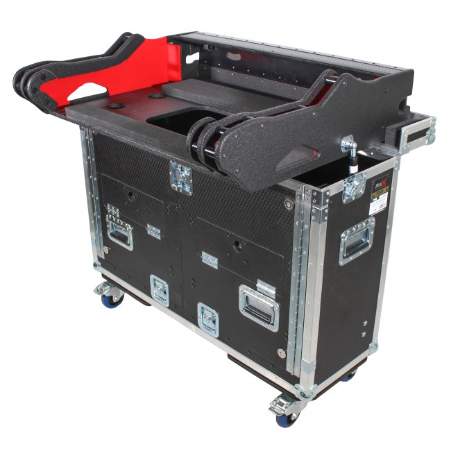 For ChamSys MagicQ MQ250 Flip-Ready Hydraulic Console Easy Retracting Lifting Flight Case with wheels
