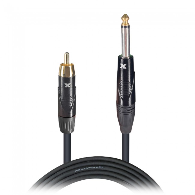 25 Ft. Unbalanced RCA Male to 1/4 Male High Performance Audio Cable