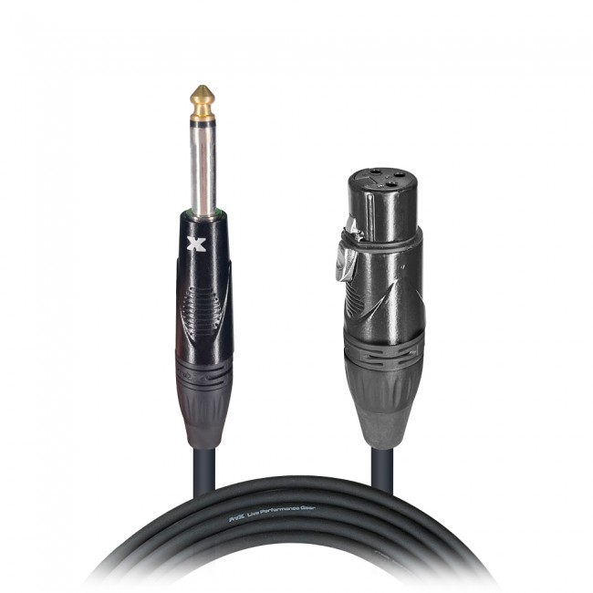 10 Ft.  Unbalanced 1/4 TS to XLR3-F High Performance Audio Cable