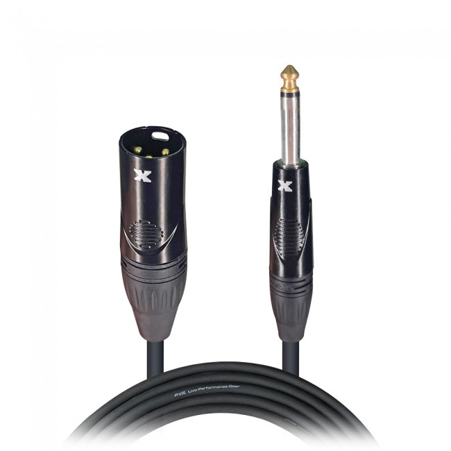 25 Ft. Unbalanced 1/4 TS to XLR3-M High Performance Audio Cable