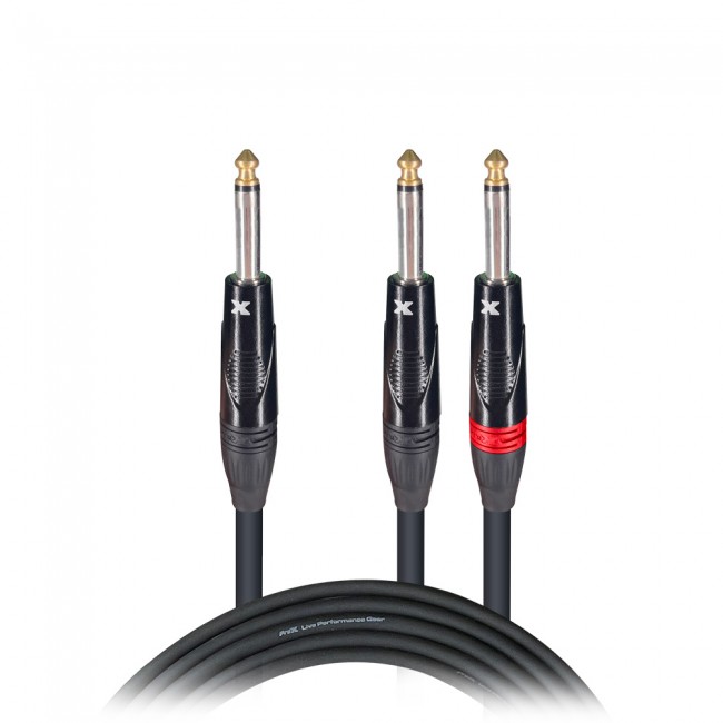 5 Ft. 1/4 TS-M to Dual 1/4 TS-M High Performance Audio Cable