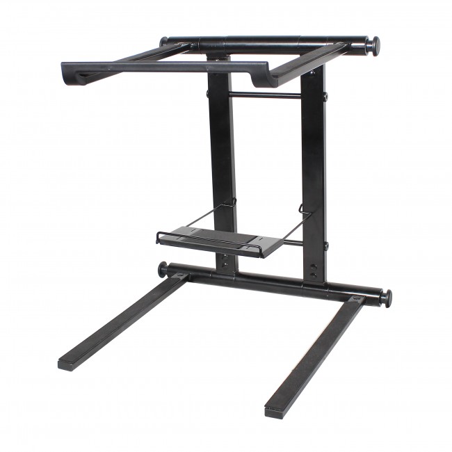 Foldable Universal Laptop Stand with Utility Tray Black Finish
