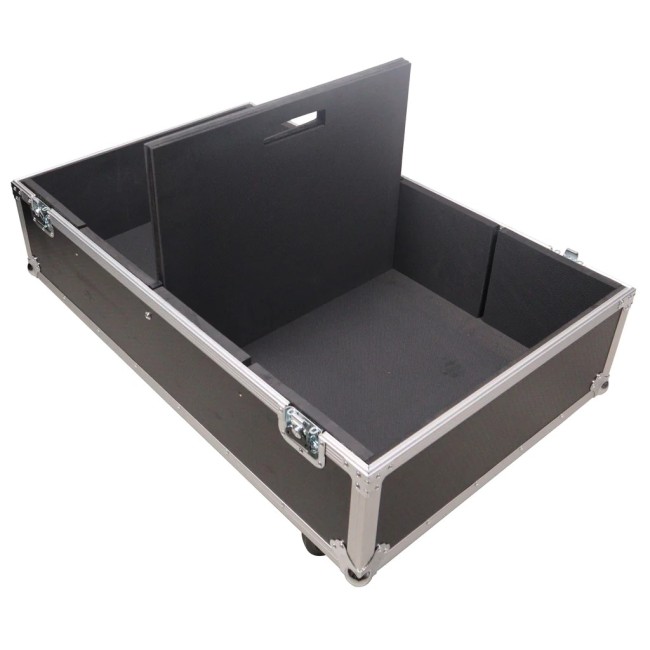 Universal Dual Speaker Flight Case with center divider  Int. 23x18x13 in fits RCF NX12-SMA  / Turbosound TFM122m 