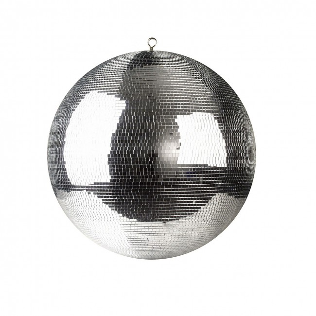 40 inch Mirror Disco Ball Bright Silver Reflective Indoor DJ Sphere with Hanging Ring for Lighting