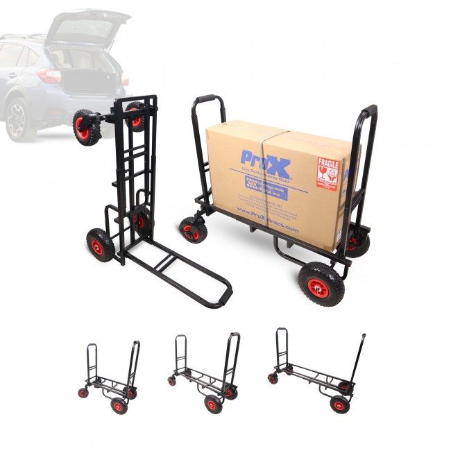 ROLL & RUN Folding 8-in-1 Multi-Cart Rolling Utility Dolly Height Adjustable Rolling Hand Truck 
