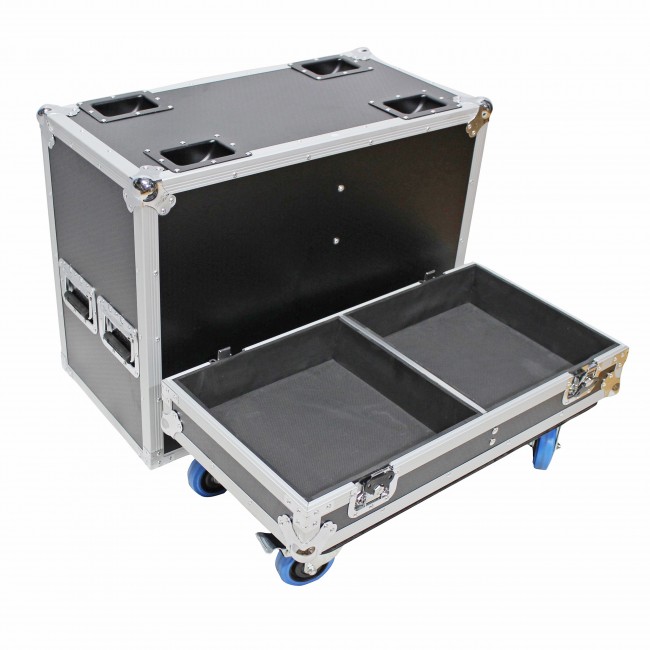 Dual ATA Style Speaker Flight Case for QSC KW122 Speakers Holds 2