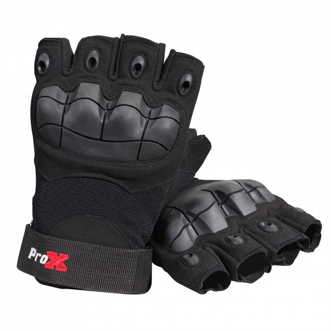 X-GRIPZ Hard Rubber Knuckle  Fingerless Gloves - For Truss and Stage Performance