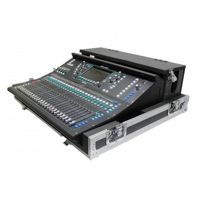 ATA Digital Audio Mixer Flight Case for Allen & Heath SQ6 Console with Doghouse compartment and Caster wheels