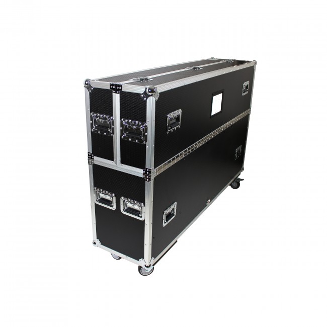 Universal Case For Flat Panel Monitor LED LCD TV Dual 80 to 90 Adjustable Flight Case W-4 Casters