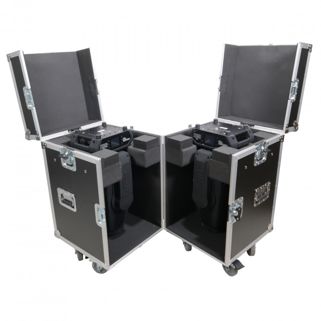  ATA Flight Style Road Case for (2) Moving Head Lighting Fixtures with (6) 4 inch Casters