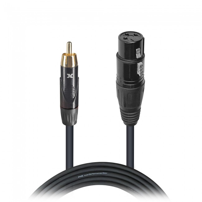 10 Ft. Unbalanced RCA to XLR3-F High Performance Audio Cable