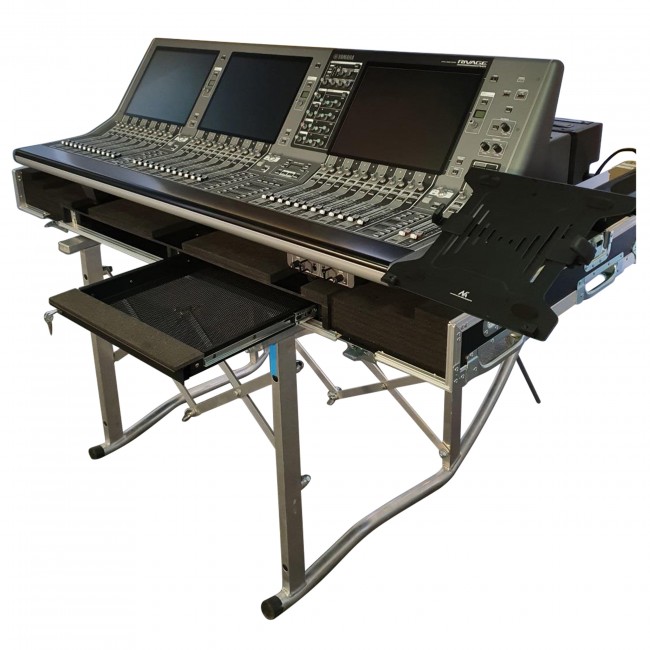 Flip-Ready Easy Detachable Retracting Case With 1U for Yamaha PM5 RIVAGE Console by ZCase Custom Order