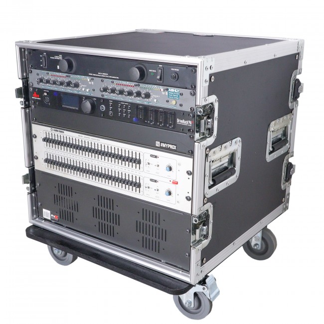 10U Rack Space ATA Style Flight Case 19 Inch Depth with 4 Casters