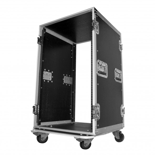 ATA Flight Style Mic Stand + Drawer Combo Case Stores up to 25 Professional  Mic Stands with Side Door Storage