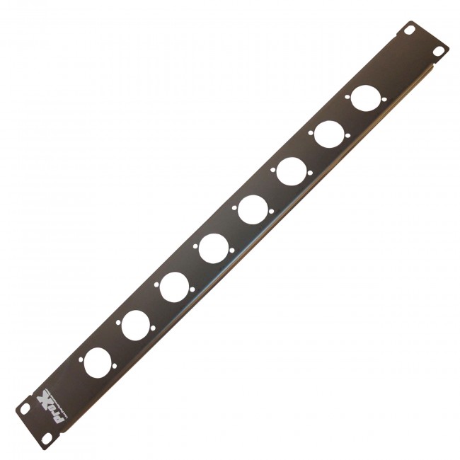 ProX 1U Rack Panel Punched for 8 XLR, Speaker twist connector or power Connection Compatible Connectors
