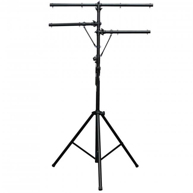 Height Adjustable DJ Lighting Stand with (2) Side Bars – adjusts up to 12 Ft Height
