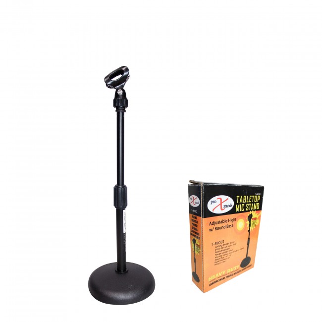 Desktop Microphone Stand  with 6 Round Base