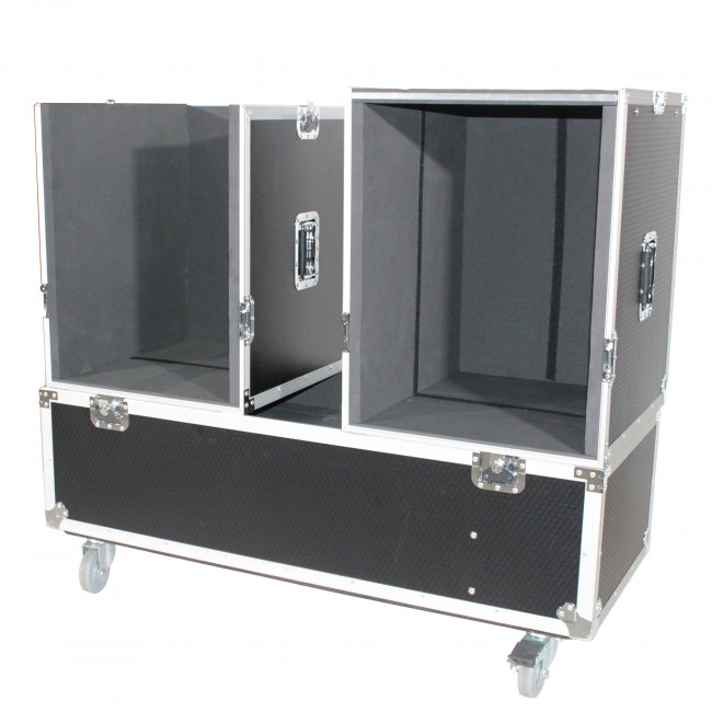 ATA Flight Case for 2x RCF EVOX12 or EV Evolve 50 Compact Arrays Fits Two Speakers and Subwoofers