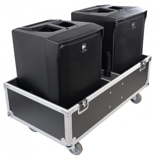 ATA Style Flight-Road Case For RCF EVOX 8 J8 JMIX8 Speaker Array System Fits Two Speakers and Subs