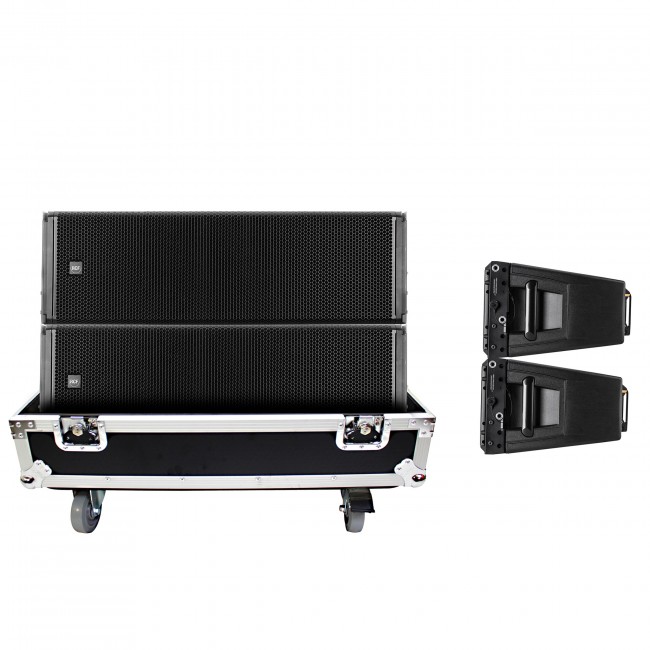 Dual Flight-Road Case for 2 RCF HDL 20-A Line Array Speakers W-Wheels