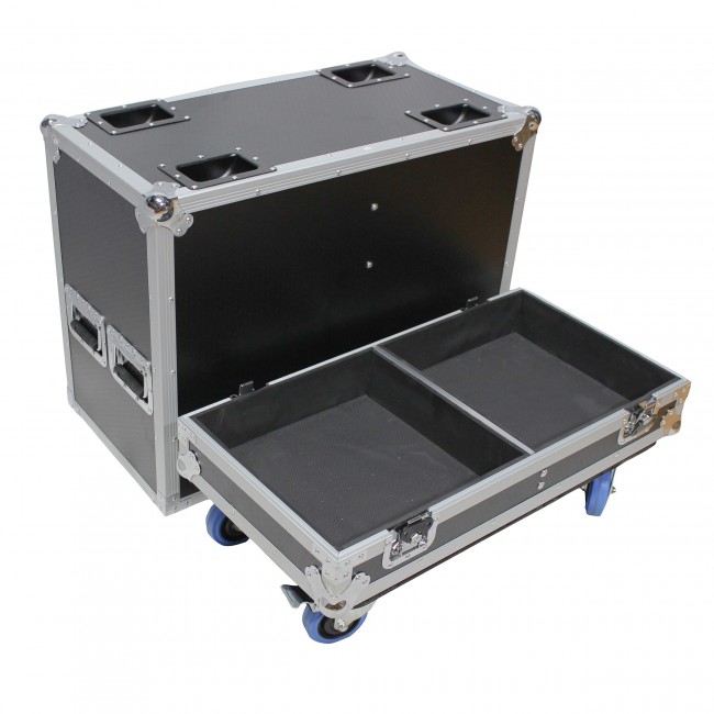 Stage Monitor Flight Case for 2 RCF NX 15-SMA W-4 Inch Casters