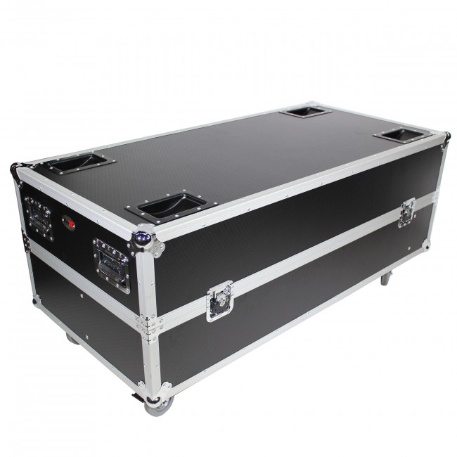 Flight Case for 2 RCF NXL44-A Active 2 Way Column Array with 4 Inch Wheels