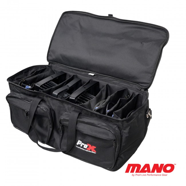 MANO™ Large Utility Carry Bag w/ Organizing dividers For Cables, LED Lighting, and More