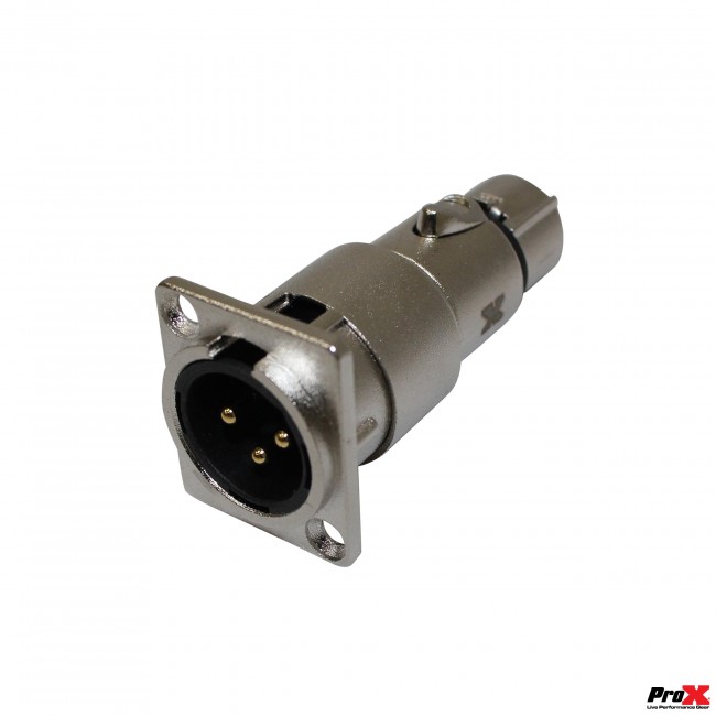 XLR Male To Female Adapter For Panel Mount