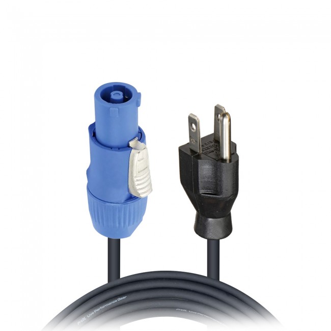 6 Ft. 14 AWG High Performance Power Cord NEMA 5-15 Edison to Blue Male for Power Connection compatible devices