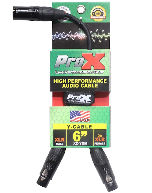 6 In. Balanced XLR-M to Dual XLR-F High Performance Audio Y Cable