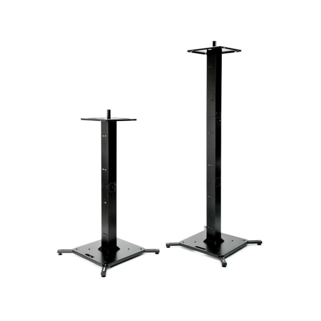 Pair of Black Moving Head or Lighting Speaker Totem DJ Stand with Carrying Bags by Humpter