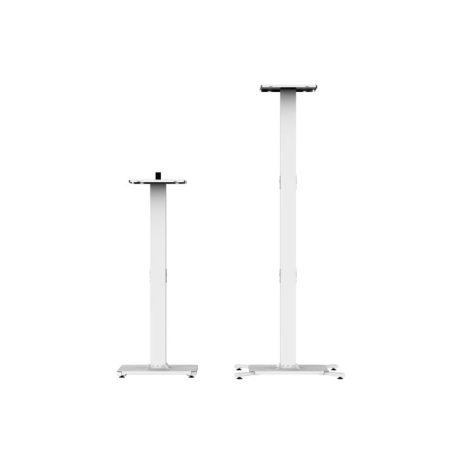 Pair of White Moving Head or Lighting Speaker Totem DJ Stand with Carrying Bags by Humpter