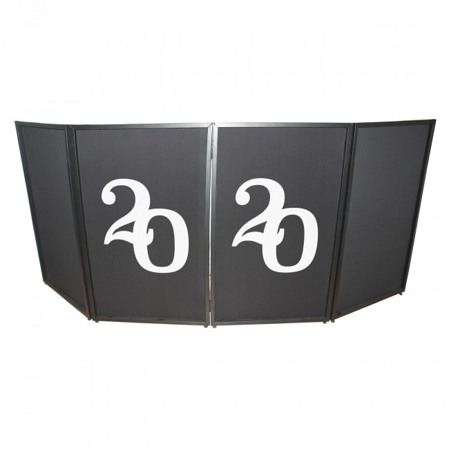 2020 Numerical Facade Enhancement Scrims - White Numbers on Black | Set of Two 
