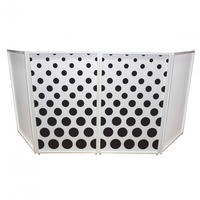 Polka Dots Facade Enhancement Scrims - Black Dots on White | Set of Two 