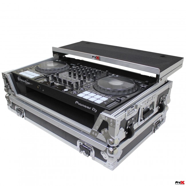 ATA Flight Case for Pioneer DDJ-1000 FLX6 SX3 DJ Controller with Laptop Shelf 1U Rack Space and Wheels