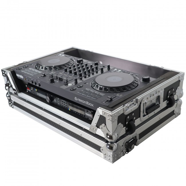 ATA Flight Case for Pioneer DDJ-FLX6 DJ Controller with 1U Rack Space and Wheels