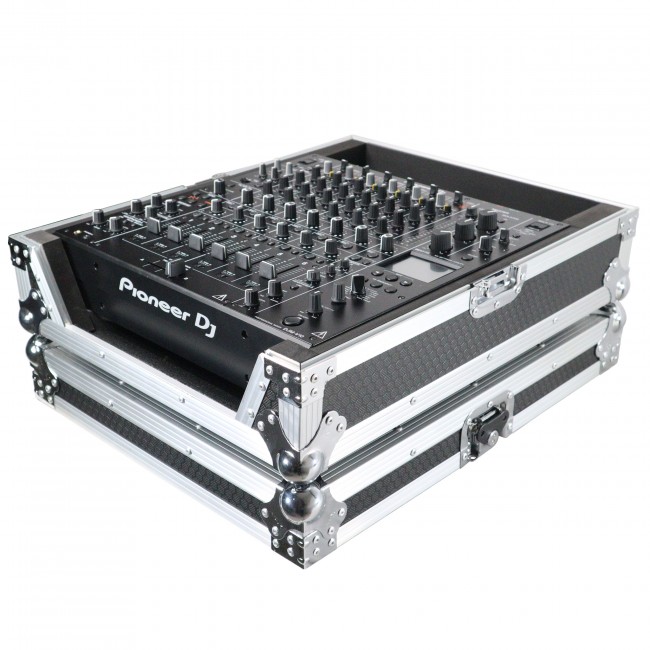 ATA Style Hard Travel Case for Pioneer DJM-V10 6 Channel DJ Mixer - Silver on Black